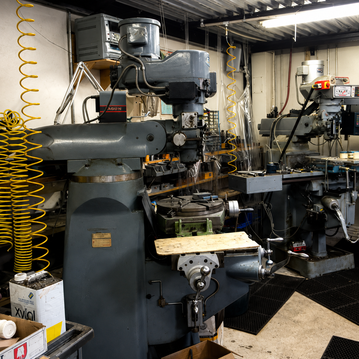 Industrial machining and repair equipment inside the Control Distributors service facility